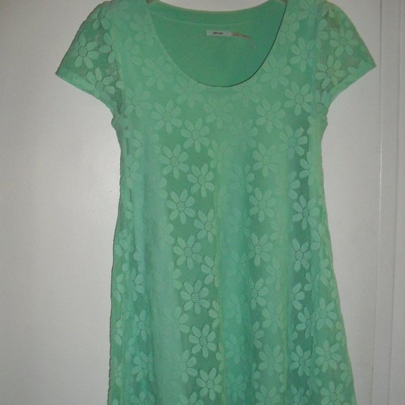 Mint Green Lace Dress - Picture 1 of 4
